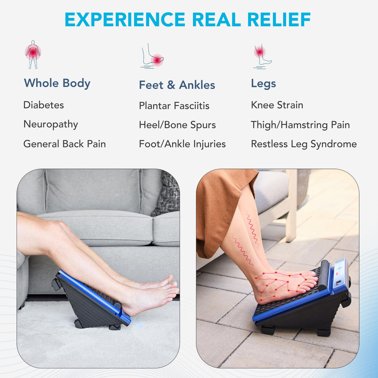 MedMassager Foot Massager Classic | Deep Tissue Massage Therapy, at-Home Massager, Dual Speed, Portable & Compact, Fast Relief from Neuropathy, Improves Blood Circulation