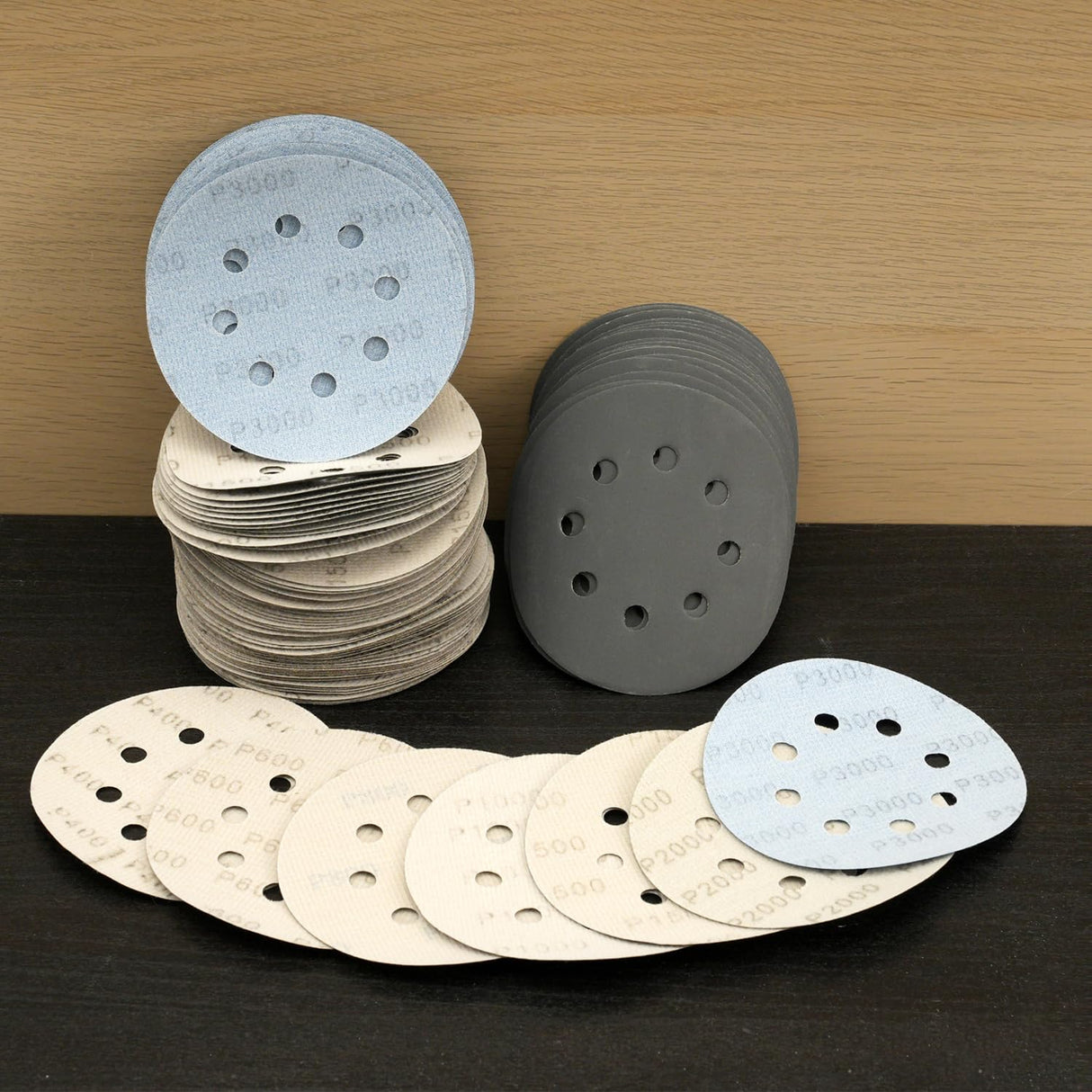 100 Pcs 5 Inch Sanding Discs Hook & Loop 8 Holes Wet Dry 120 Grit Sandpaper Silicon Carbide Sand Paper for Orbital Sander Automotive Wood Plastic Metal Polishing (100Pcs 120 Grit)