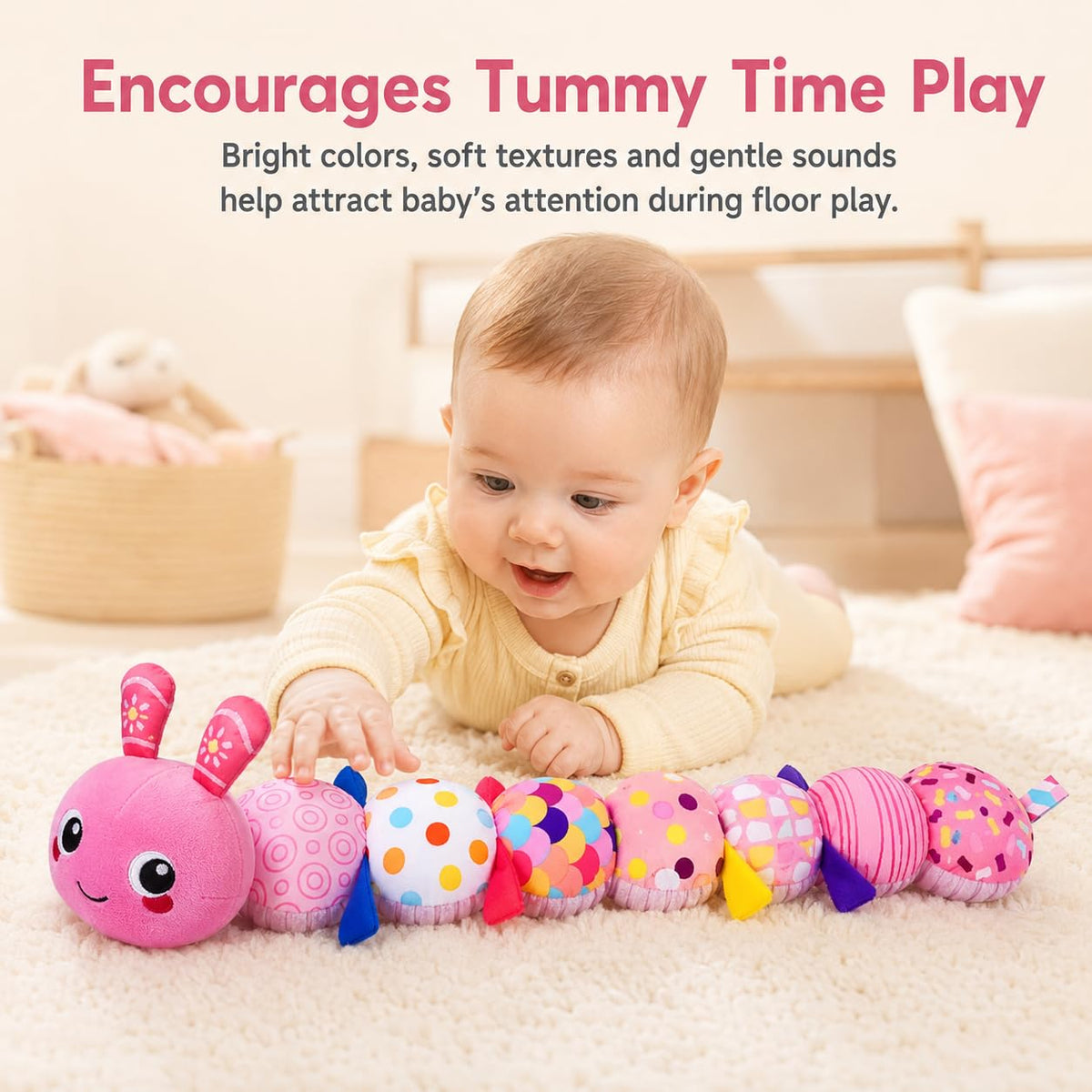 Baby Sensory Caterpillar Toys for 0-6 6-12 Months