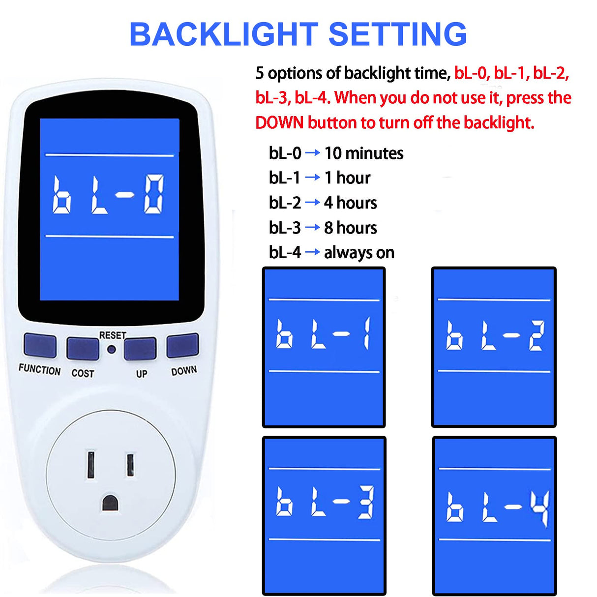 2 Pack Upgraded Watt Meter Power Meter Plug Home Electricity Usage Monitor, Electrical Usage Monitor Consumption, Energy Voltage Amps Kill Meter Tester with Backlight, 7 Modes Display