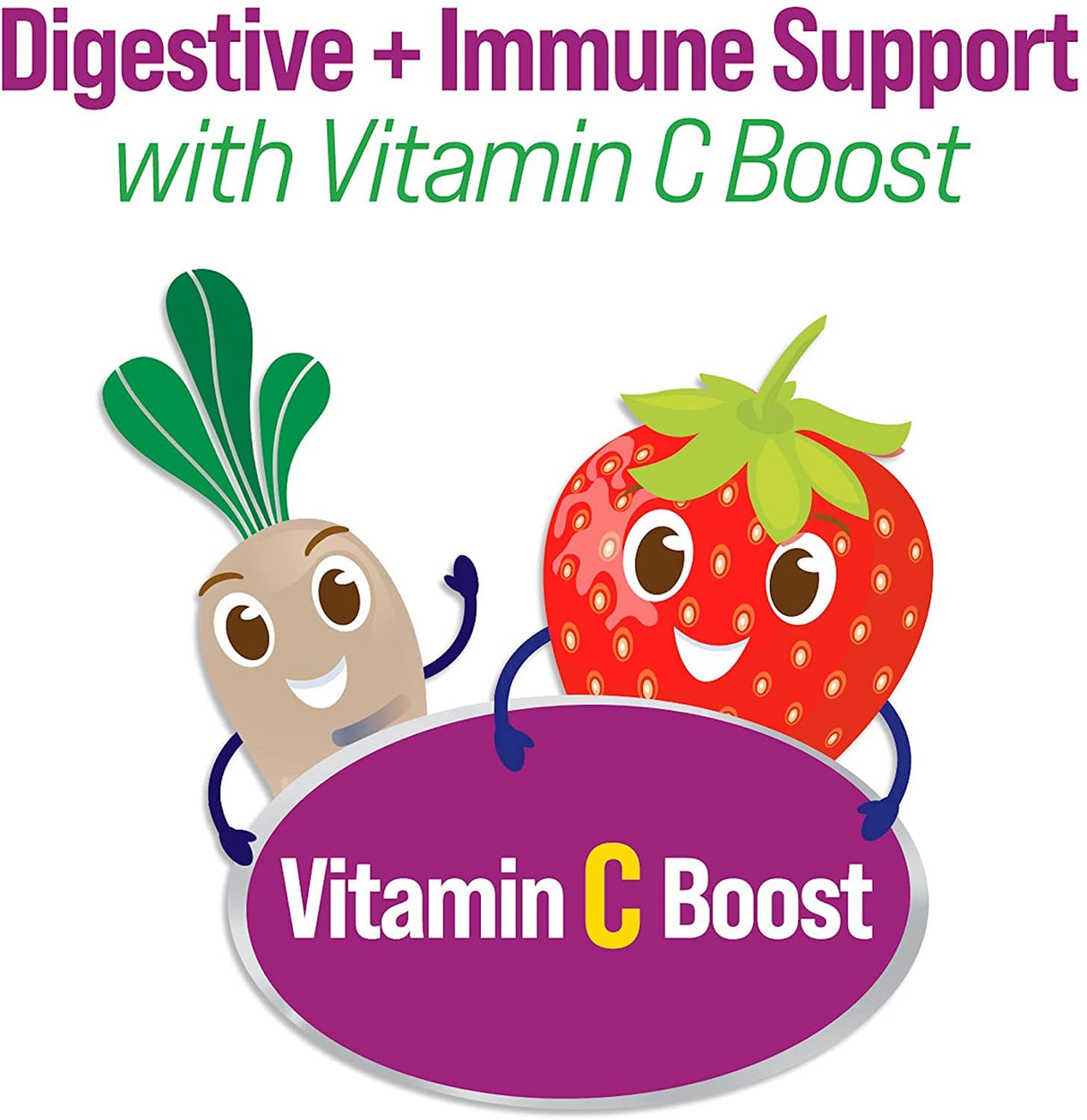 Culturelle Daily Probiotic for Kids + Veggie Fiber Gummies (Ages 3+) - 60 Count - Digestive Health & Immune Support – Berry Flavor with a Vitamin C Boost