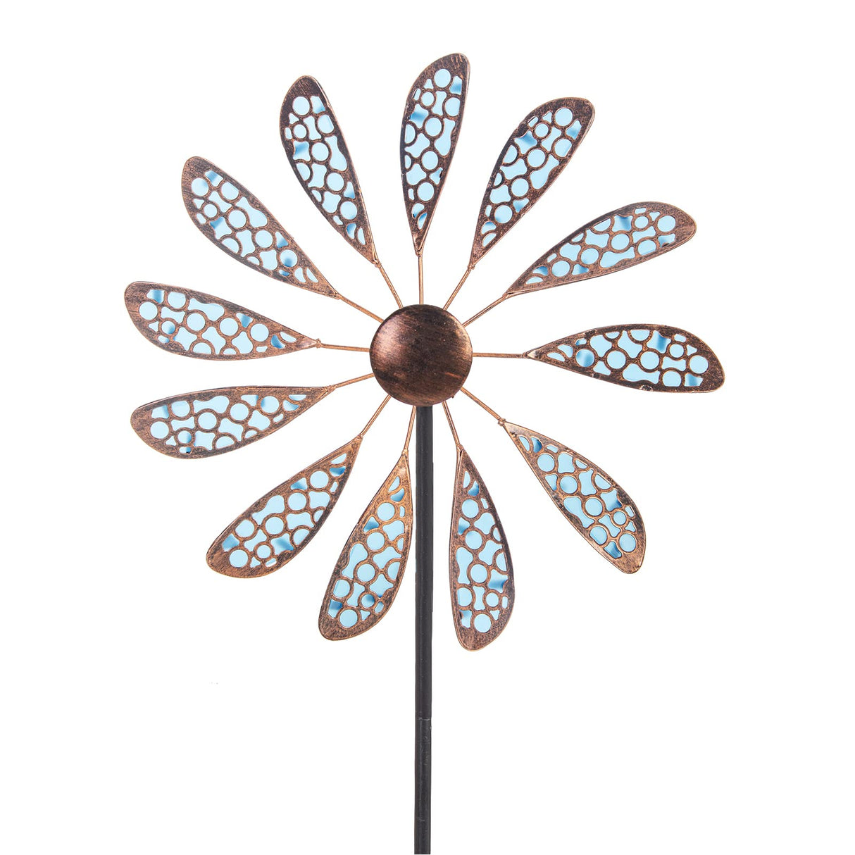 DREAMYSOUL Outdoor Wind Spinner 33" Metal Wind Sculpture Waterproof Fluorescence Wind Spinners for Garden Patio Lawn Decoration