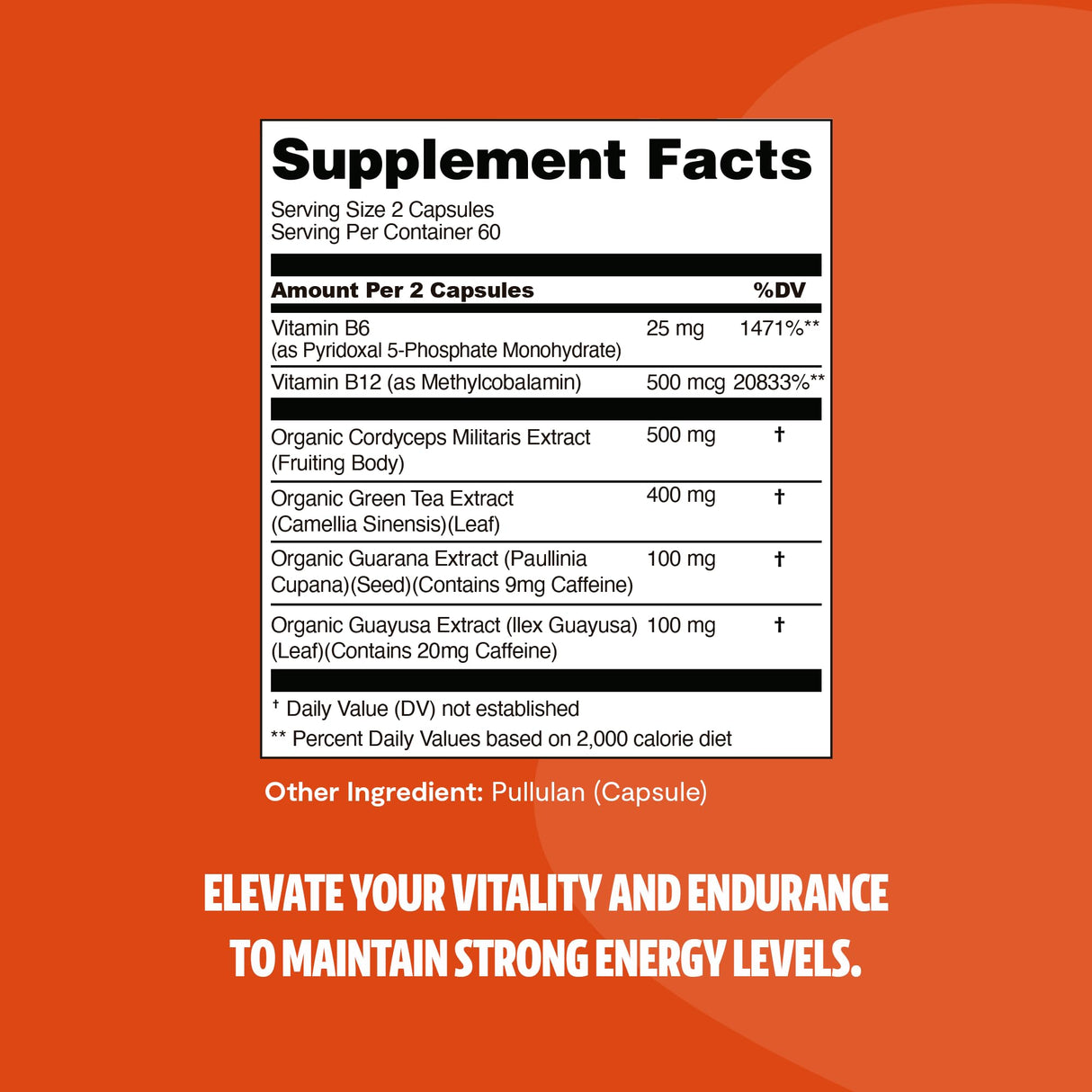 FreshCap 5-in-1 Energy Supplements, Energy Supplements for Women and Men, Energy Boosters for Fatigue, Energy Support, Cordyceps Extract, Ayurveda Cordyceps Mushroom Blend Capsules (120 Capsules)