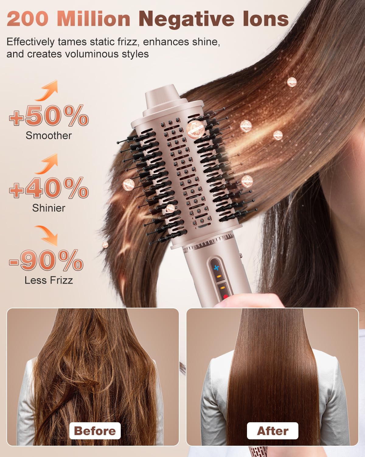 7MAGIC 7 in 1 Hair Styler & Hair Dryer Brush, 110,000 RPM High-Speed Blow Dryer with Negative Ions for Frizz-Free Styling Fast Drying Curling Volumizing Straightening, Hot Air Styler with Travel Case