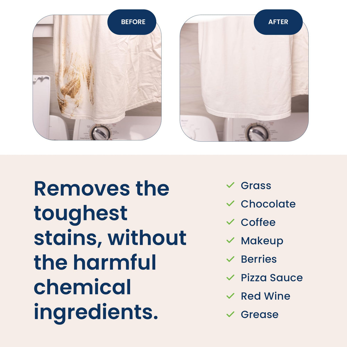 Truly Free Laundry Detergent for Sensitive Skin | Gentle & Safe for Baby Clothes | Plant-Based | 3 Pack Refill Powder| Easy to Dissolve to Create a Liquid| Signature Wash Scented (150 Loads)