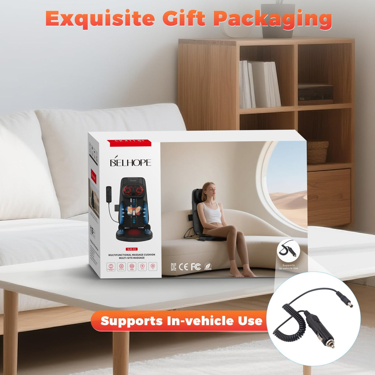 Shiatsu Neck and Back Massager with Heat, 4D Kneading Back Massager for Pain Relief Deep Tissue, Comfortable Back Massage for Chair, Massager for Home Office, Christmas Gifts for Women Men Parents