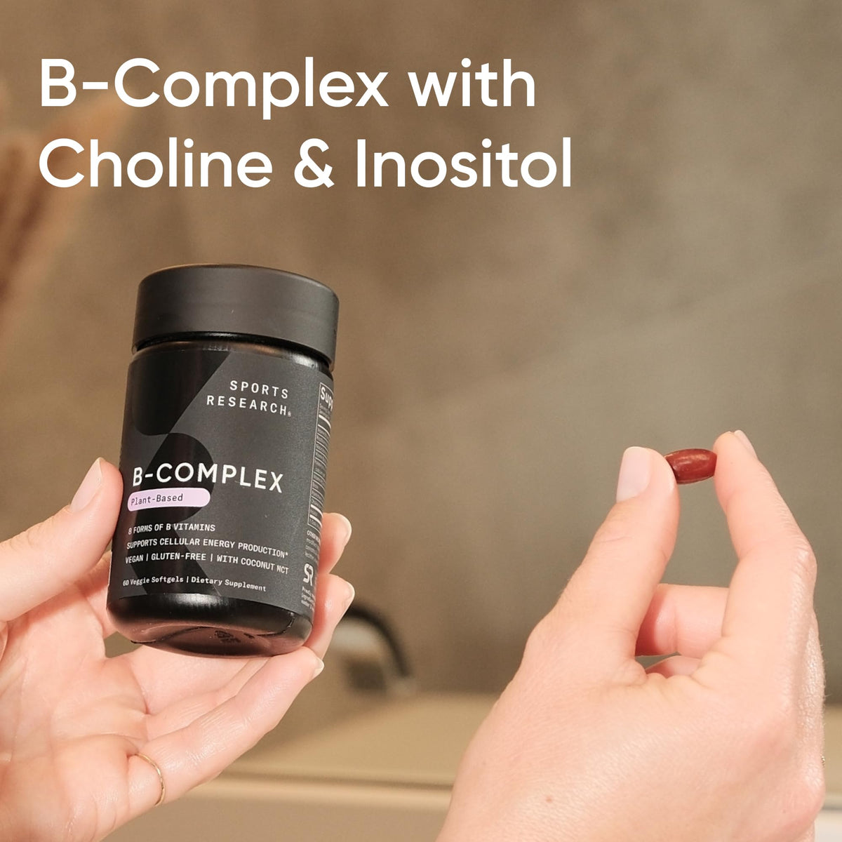 Sports Research® Vitamin B-Complex, 120 Count Plantgels™