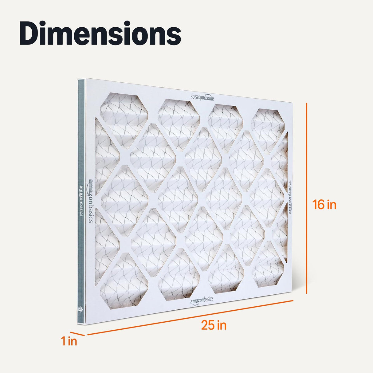 Amazon Basics MERV 5 AC Furnace Air Filter, 16x25x1 inches, 6-Pack (Actual size: 15.75" x 24.75" x 0.75")
