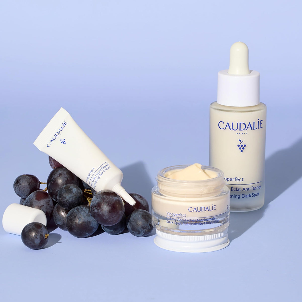 Caudalie Dark Spot Brightening Skin Care Set - Vinoperfect Brightening Dark Spot Serum Full Size + 2 Free Travel-Size Products ($120 Value)
