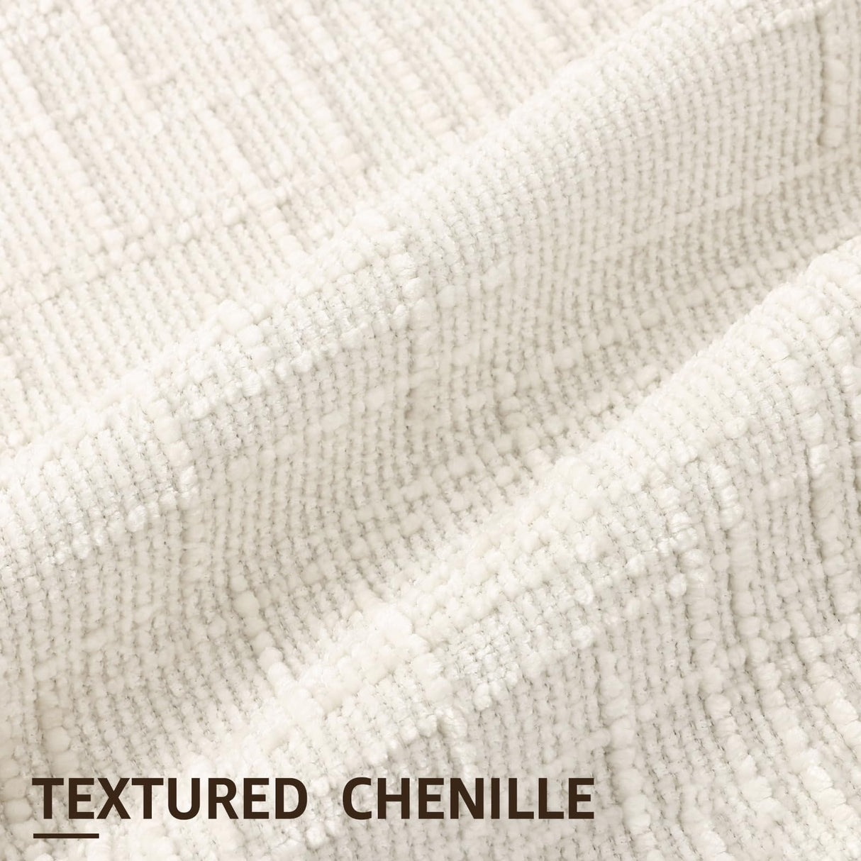 decorUhome Christmas Cream White Chenille Throw Pillow Covers 20x20 Set of 2 Thick Textured Slubby Couch Pillow Covers Farmhouse Accent Modern Neutral Decorative Pillow Cases for Bed Sofa Living Room