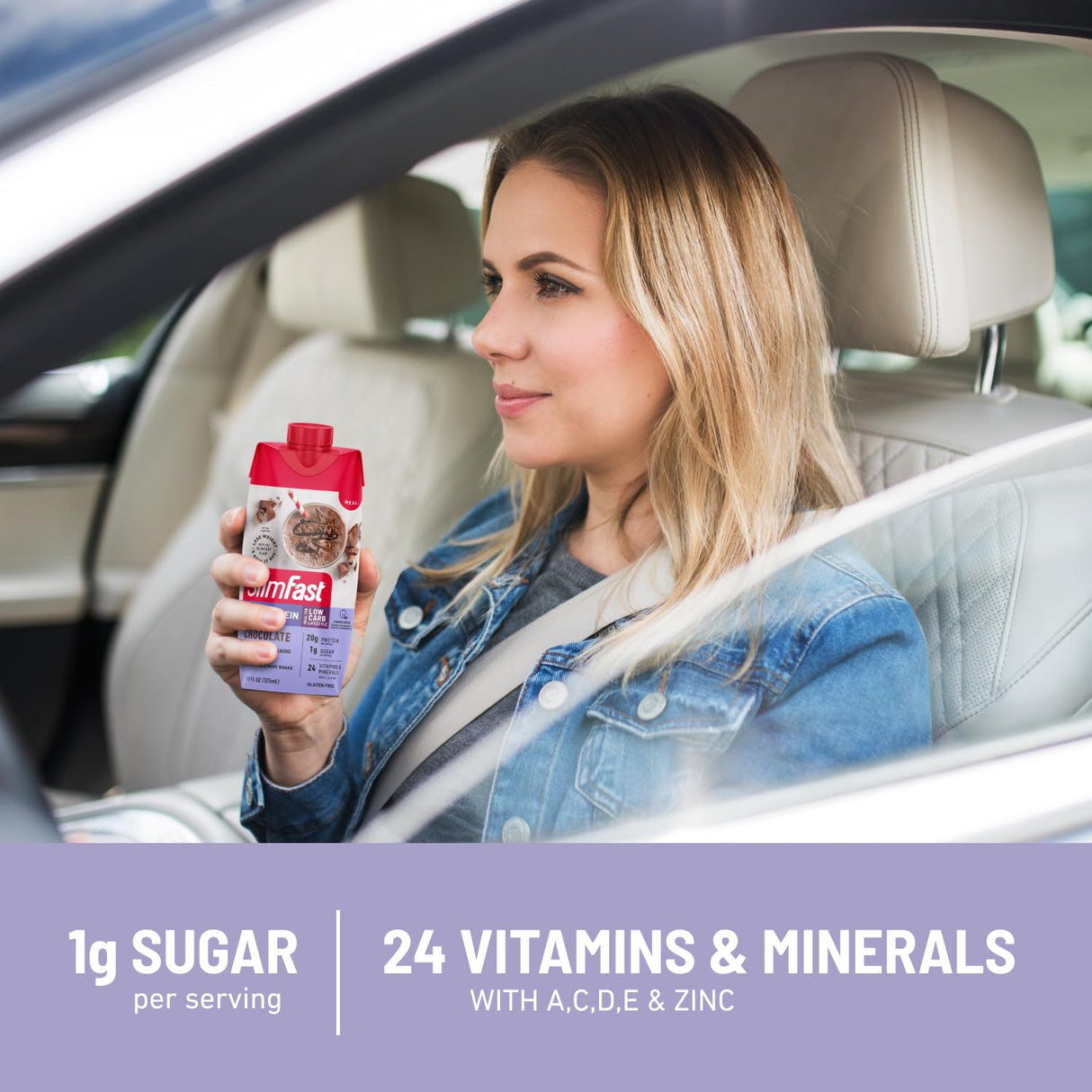 SlimFast Protein Shake, Vanilla- 20g Protein, Meal Replacement Shake Ready to Drink, High Protein with Low Carb and Low Sugar, 24 Vitamins and Minerals, 12 Count (Pack of 1) (Packaging May Vary)