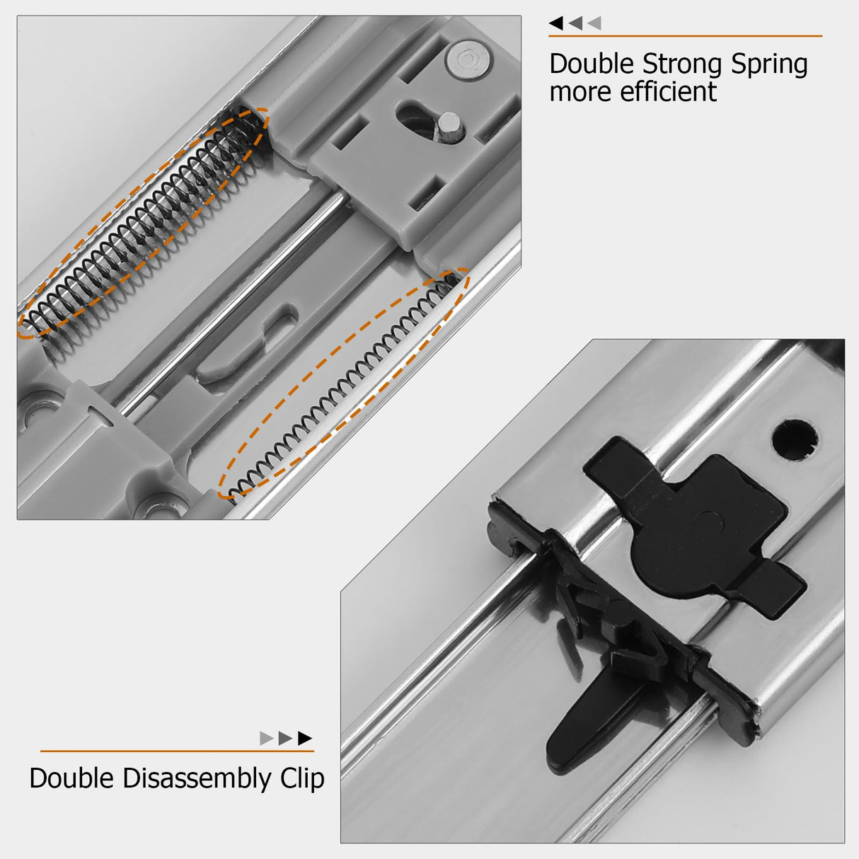 LONTAN 10 Pairs Soft Close Drawer Slides 24 Inch Side Mount Heavy Duty Cabinet Drawer Glides - Ball Bearing Full Extension Kitchen Cabinet Rails 100 LB Capacity