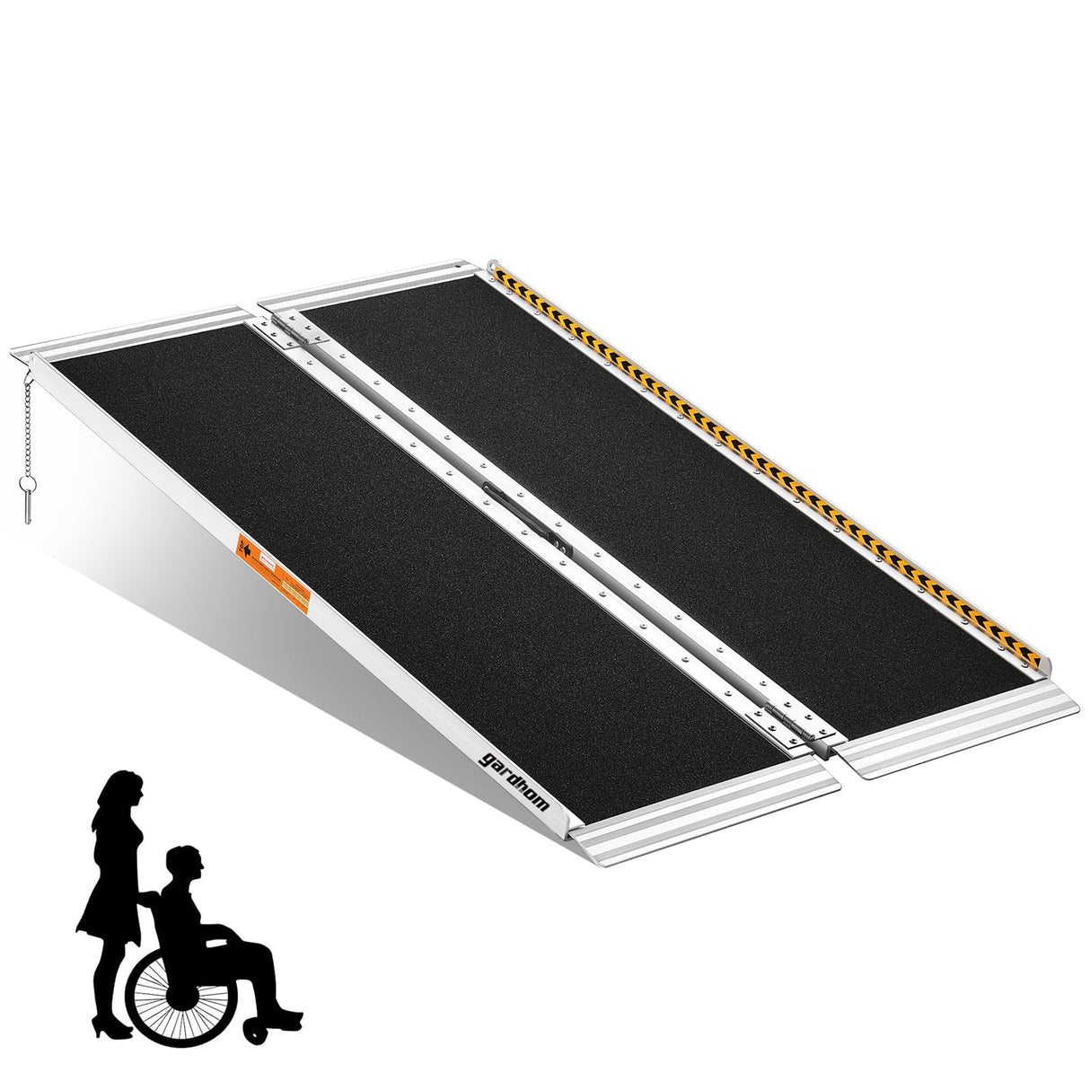 Wheelchair Ramps 4 Feet, gardhom 800Lbs Aluminum Portable Folding Handicap Ramp Wheel Chair Ramp for Home Entrance Threshold Doorways Stairs Curbs Scooter