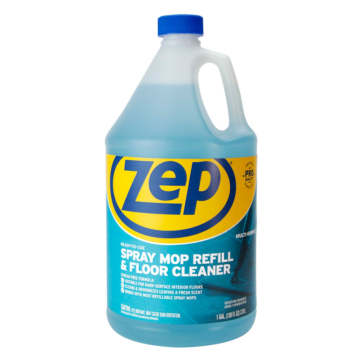 Zep Spray Mop Refill and Floor Cleaner - 1 Gallon (Case of 2) ECZUMSF1282 - Professional Grade Versatile Multi Surface Fresh Scent Cleaner and Deodorizer