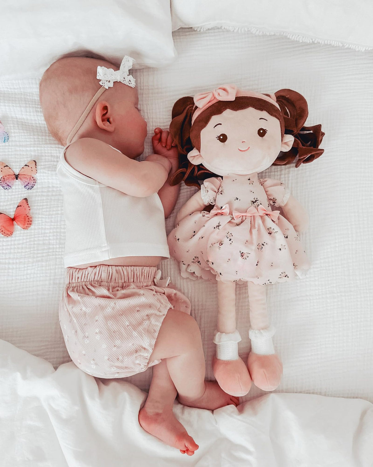 LeyaDoll Soft Baby Doll Toys (16''), My First Baby Rag Doll for 1 Year-Old Girl Birthday Gift, Christmas Plush Toys Gift for Toddler Kids Infants -Princess Breeze