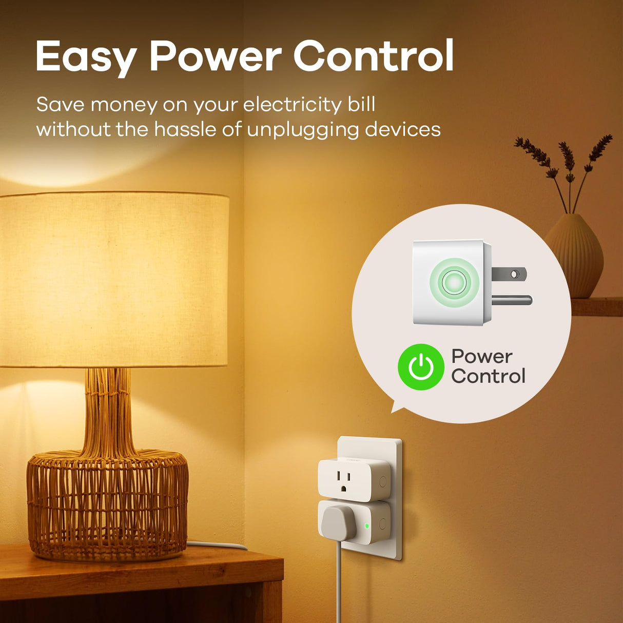 Linkind Matter Smart Plug, Work with Apple Home, Siri, Alexa, Google, SmartThings, Smart Home Smart Outlet Timer 15A/1800W, APP Remote Control & Schedule, 2.4G Wi-Fi Only, 4 Pack