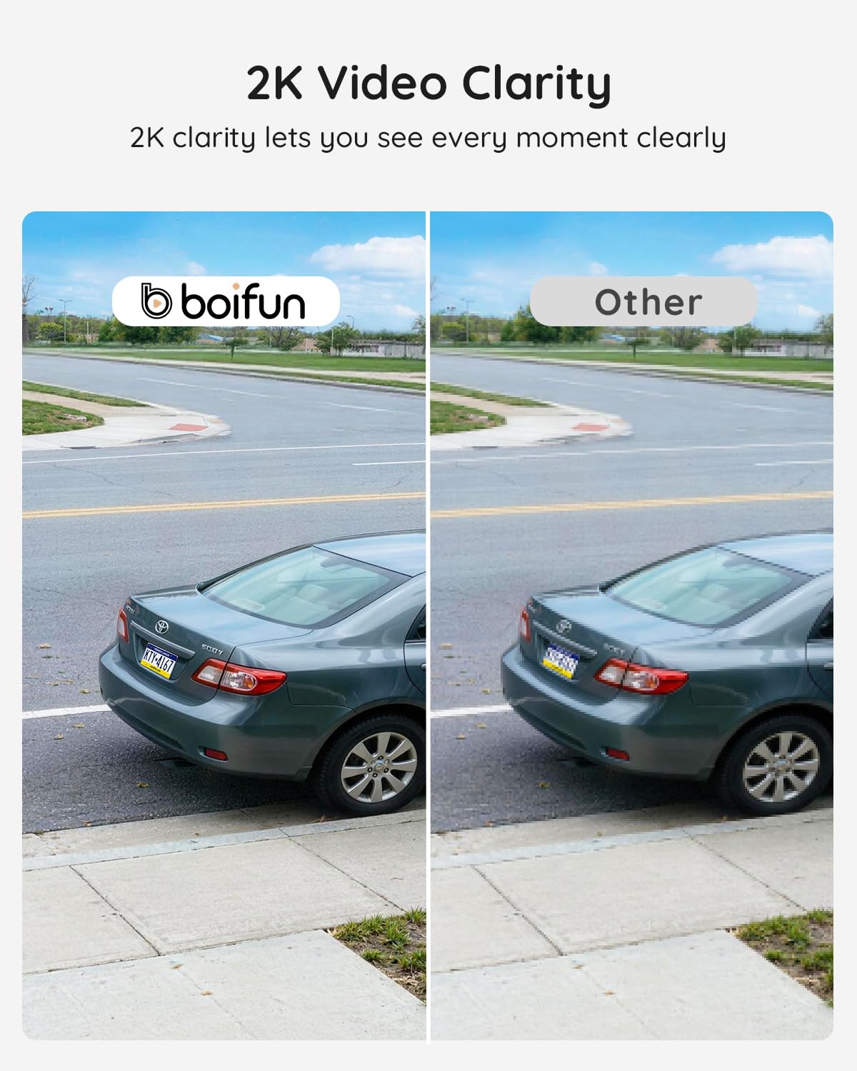 BOIFUN Video Doorbell Camera Wireless – No Subscription Required, 2K HD, 166° Wide View, HDR Night Vision, Motion Alerts, Two‑Way Audio & Battery Video Doorbell with Chime, 2.4 GHz Wi‑Fi Only