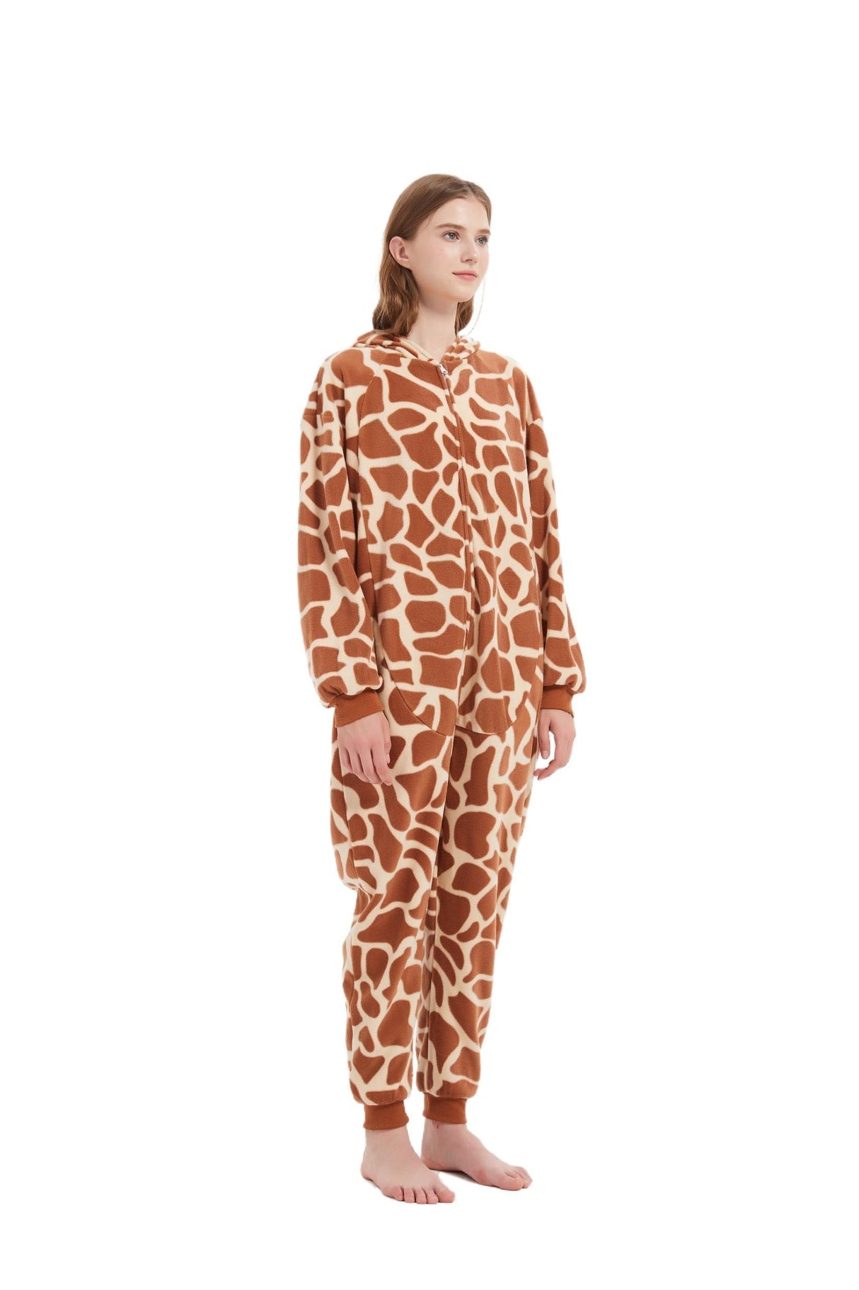 AnmHIwcte Giraffe Onesie Adult Halloween Christmas Cosplay Animal Costume Unisex Pajamas For Women Men