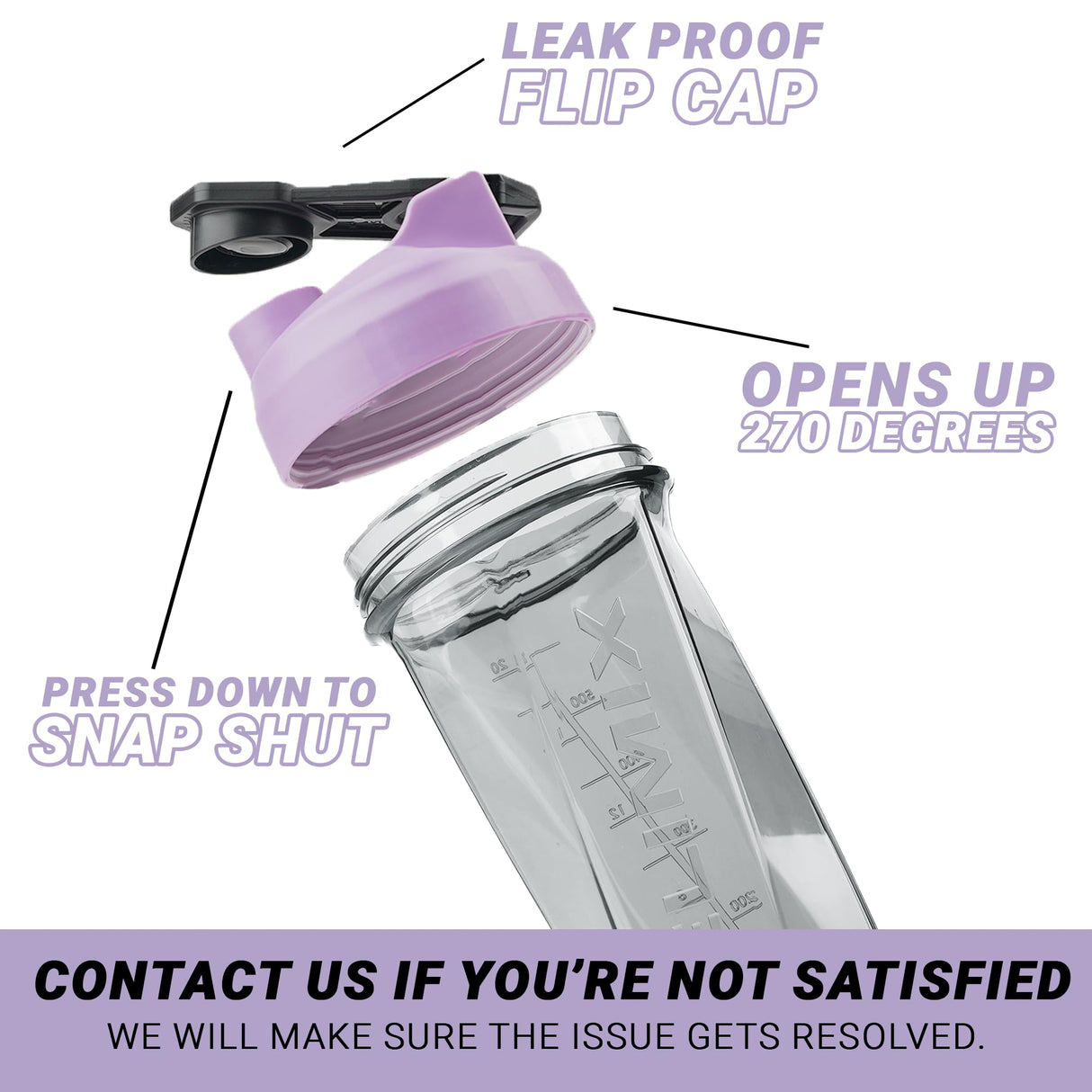 HELIMIX 2.0 Vortex Blender Shaker Bottle Holds upto 28oz | No Blending Ball or Whisk | USA Made | Portable Pre Workout Whey Protein Drink Shaker Cup | Mixes Cocktails Smoothies Shakes | Top Rack Safe