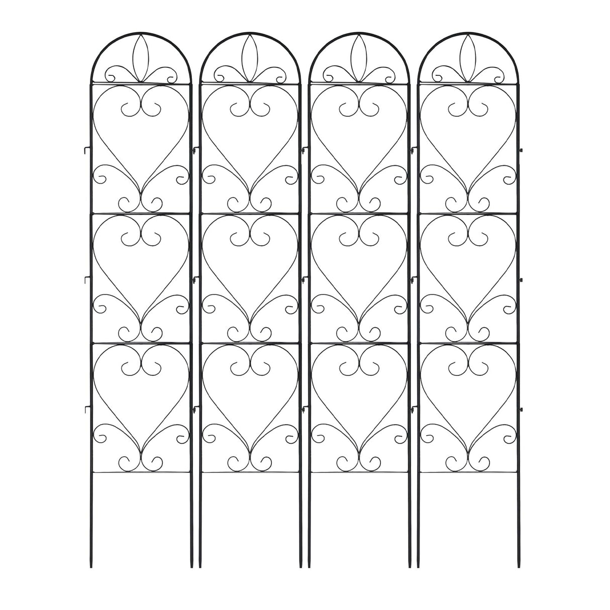 XYCCRX 4 Pack Garden Trellis, Metal Trellis for Outdoor Climbing Plants