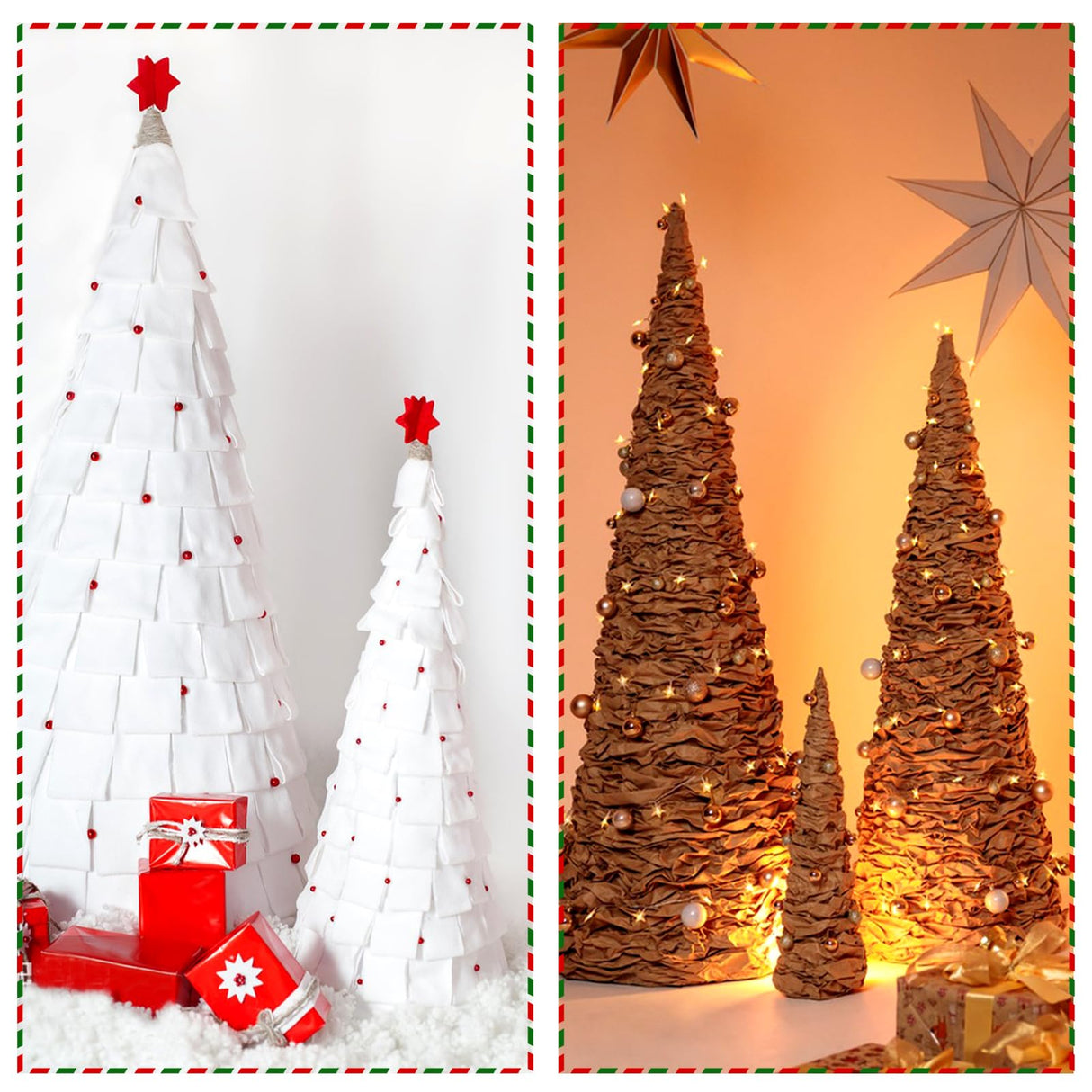 9 Pcs Paper Mache Cones Open Bottom 13.8x5 in, 10x4 in, 5.9x2.75 in, Extra Thick Cardboard Cones for Crafts Paper Cones for Christmas Gnomes Christmas Tree DIY Projects and Decorations