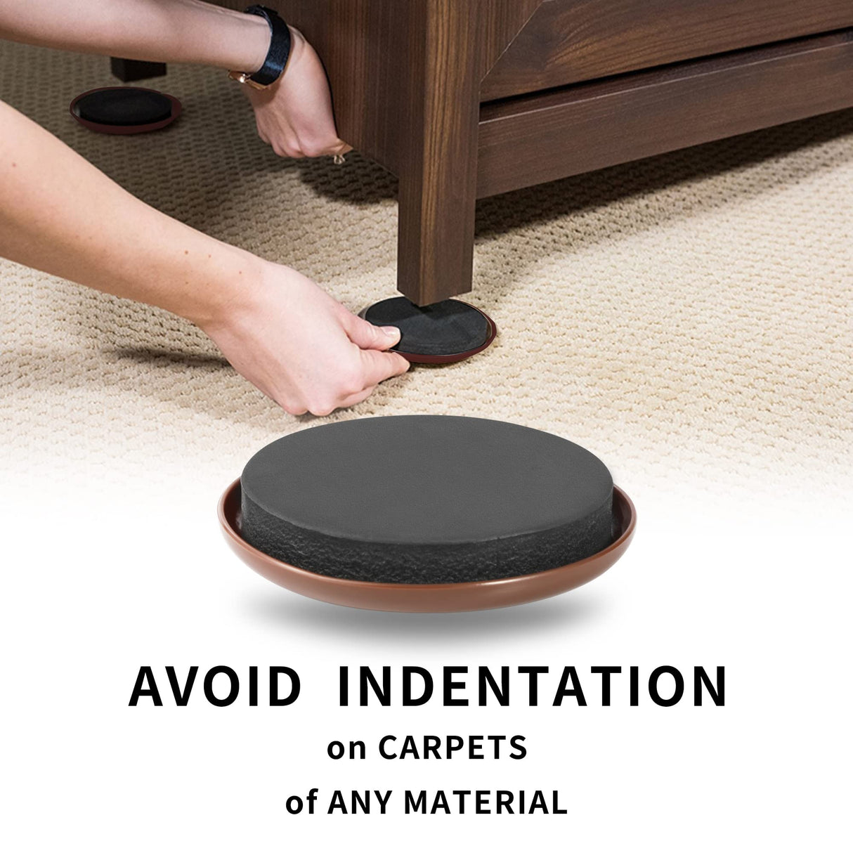Yelanon Round Furniture Sliders – 20 PCS2.5 Floor Protectors for Furniture – Strong Furniture Movers Sliders – Protects Floors from Scratches
