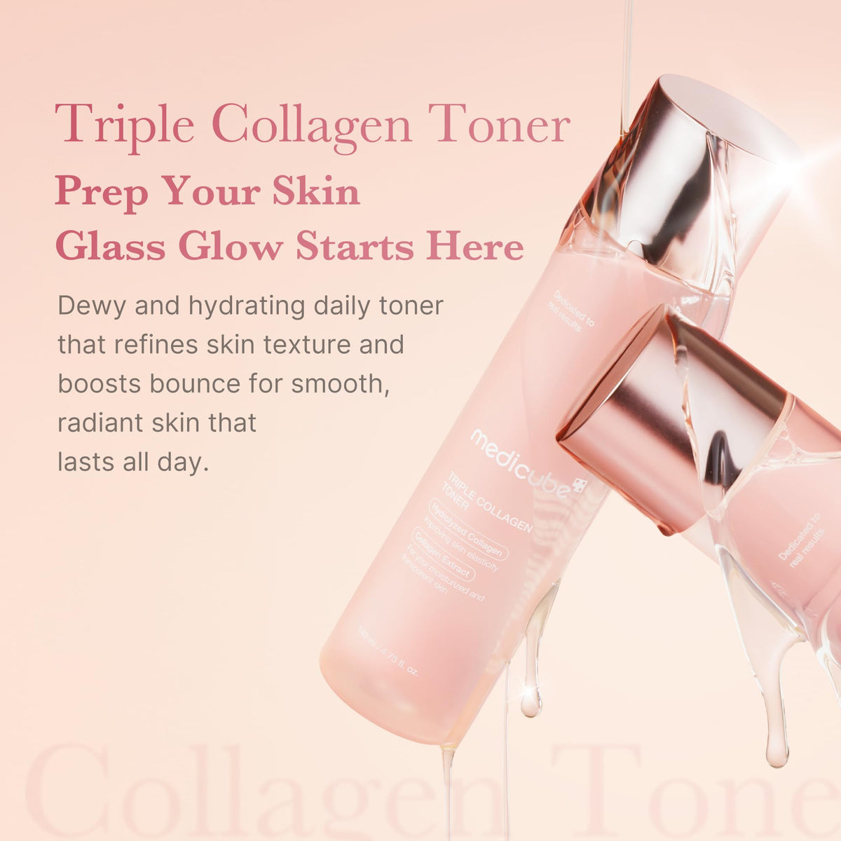 medicube Triple Collagen Toner for Deep Hydration & Plump Skin, 4.73 fl.oz.