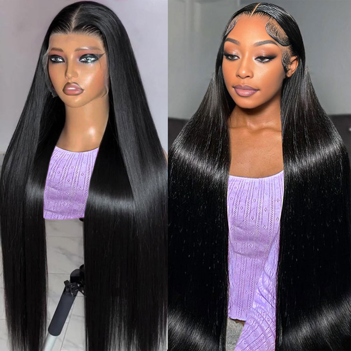 ediere 30 Inch Straight Lace Front Wigs Human Hair HD Transparent Lace Front Wigs for Women Pre Plucked 200 Density Frontal Wigs Human Hair Lace Front Wigs for Women Glueless Wigs with Baby Hair