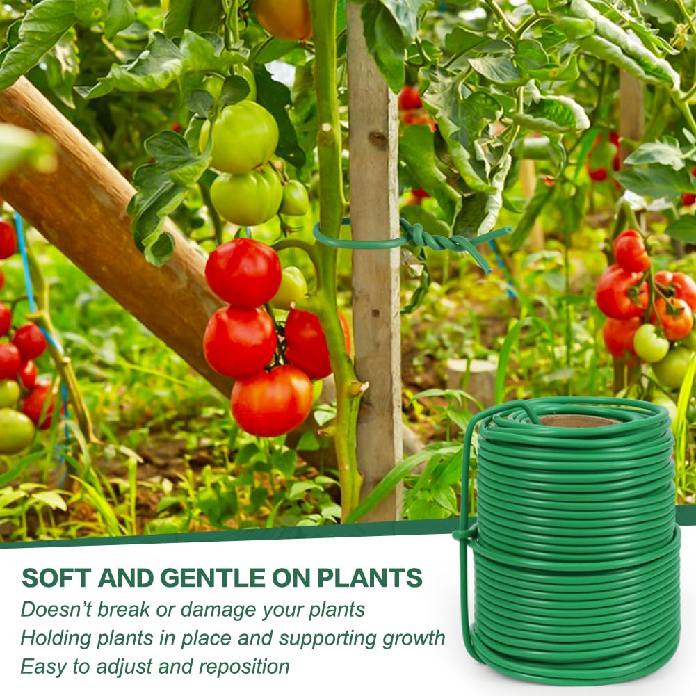 Tenn Well 164ft 3.5mm Garden Wire Soft Ties for Climbing Plants