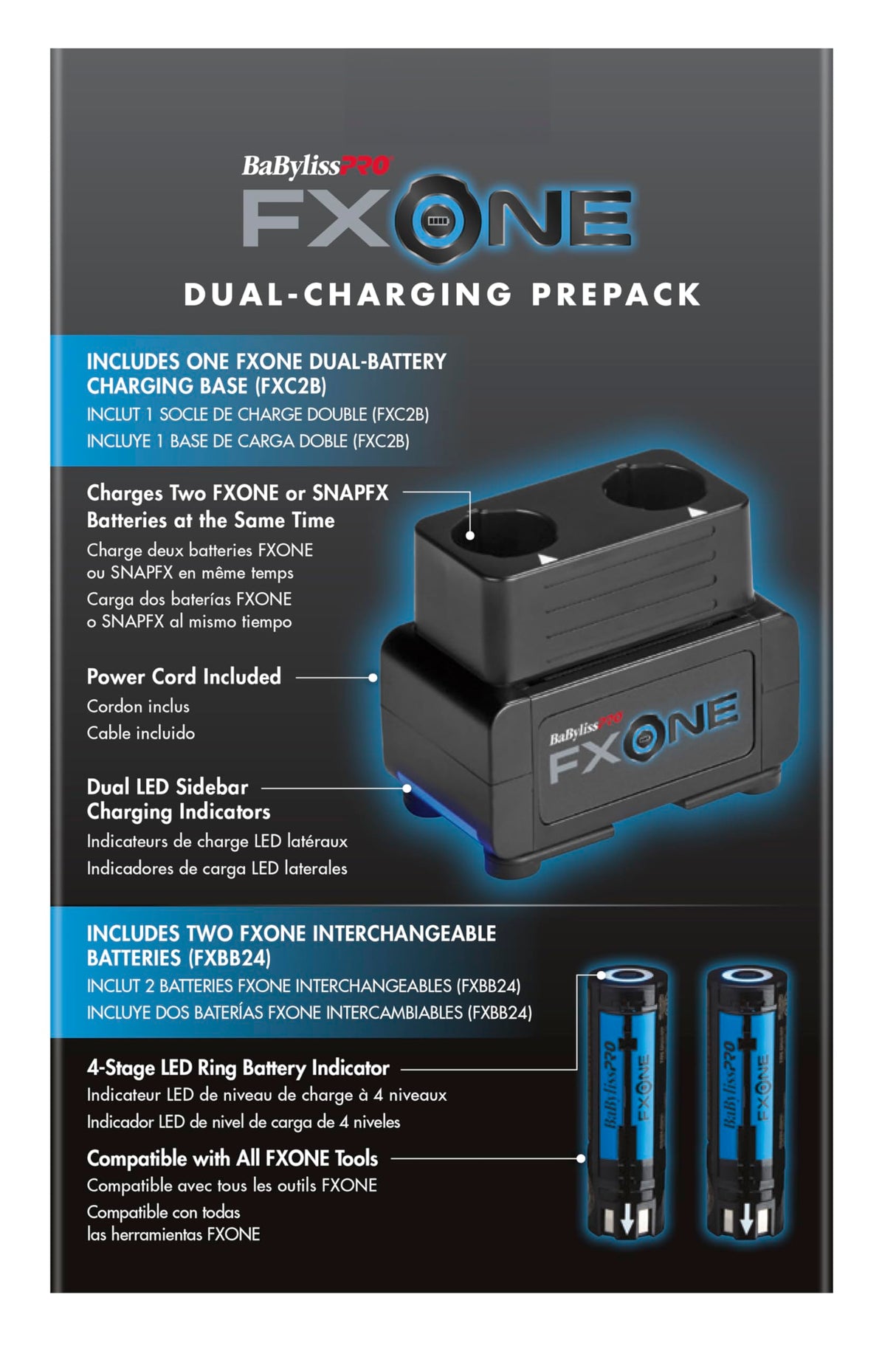 BaBylissPRO® FXONE Dual-Battery Charging Prepack