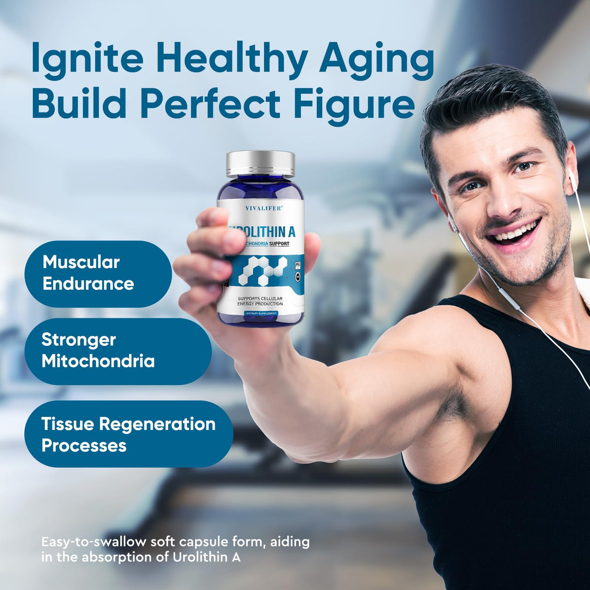 DQQI Urolithin A Supplement 2000 mg - 120 Capsules Unleashing Powerful Antioxidant Shield, Boosting Healthy Aging & Mitochondrial Health and Cell Repair Support for Men & Women