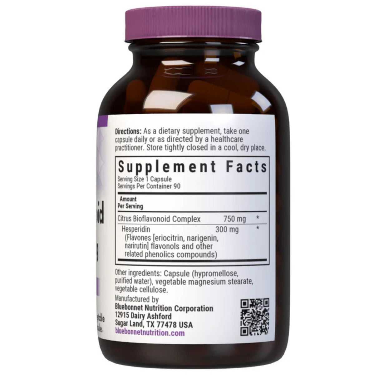 Bluebonnet Citrus Bioflavonoid Complex 750 mg Immune System Support - Hesperidin Citrus Bioflavonoids from Oranges Lemons Grapefruit & Limes - Non-GMO, Vegan, Gluten-Free - 90 Veggie Capsules