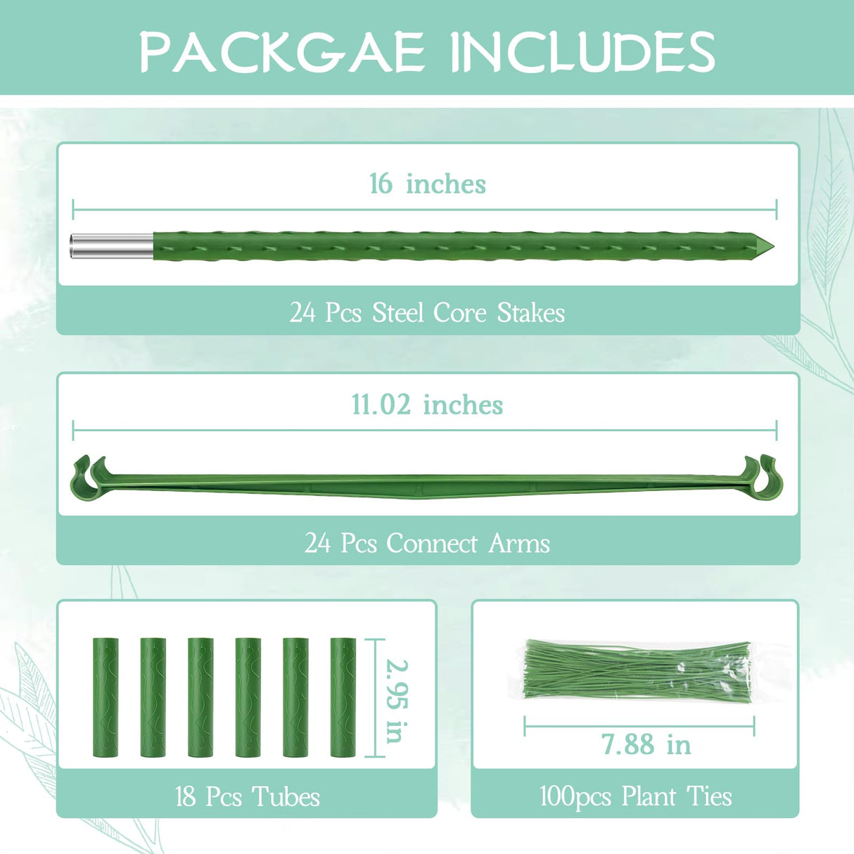 Legigo 2-Pack Tomato Cage for Garden Plant Support- Up to 63inch Garden Stakes Tomato Cage, Tomato Trellis for Potted Plants, Tomato Cages Plant Stakes for Climbing Vegetables Plants Flowers