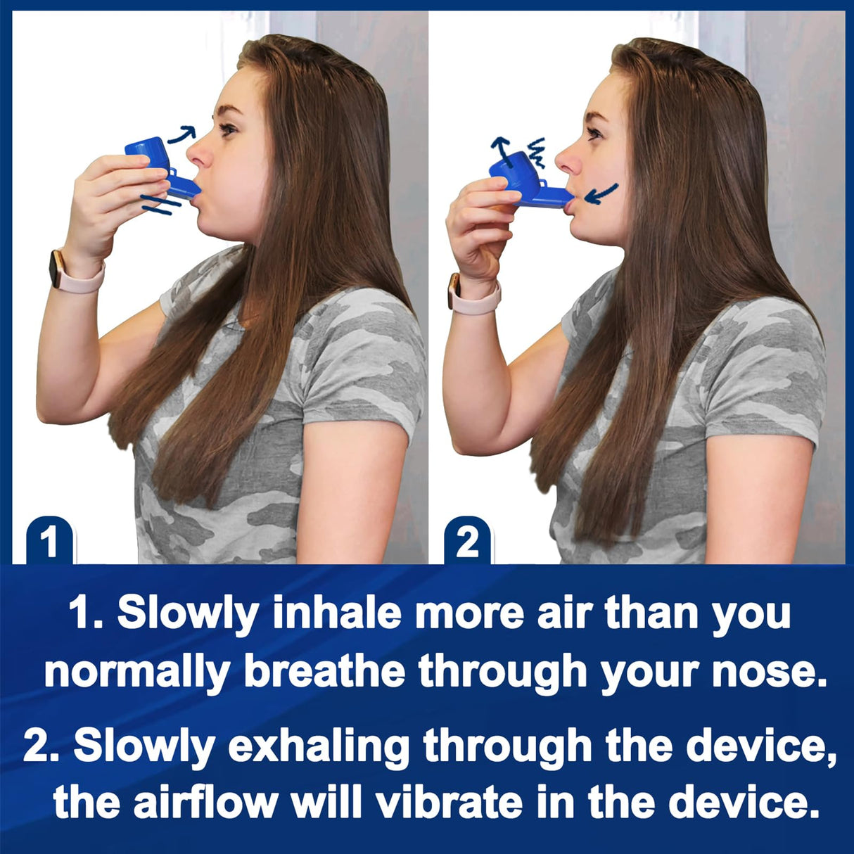 Lung Exerciser, Acapell Flutter Valve Device, Mucus Clearance and Lung Expansion Device, Breathing Trainer for Lung Recovery | Natural Expiratory Exerciser