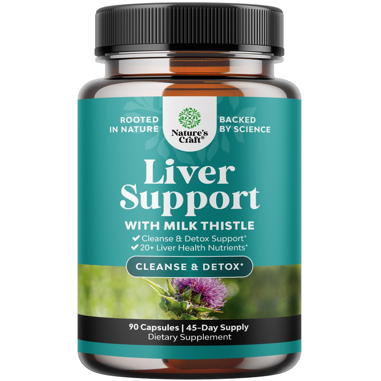 Liver Cleanse Detox & Repair 90 Capsules - Herbal Liver Support Milk Thistle Supplement - Silymarin Milk Thistle Supplements with Dandelion Root, Choline, Beetroot & Artichoke Extract
