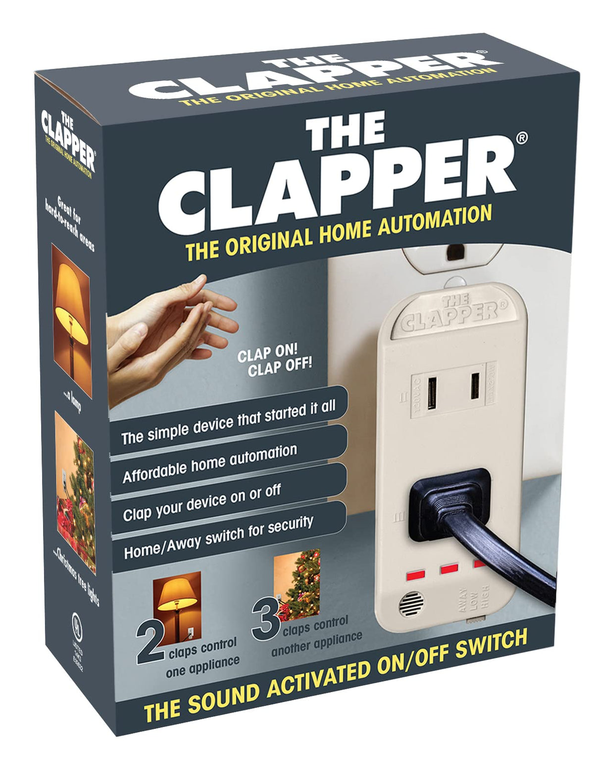 Clapper The Original Home Automation Sound Activated Device, On/Off Light Switch, Clap Detection, As Seen On TV