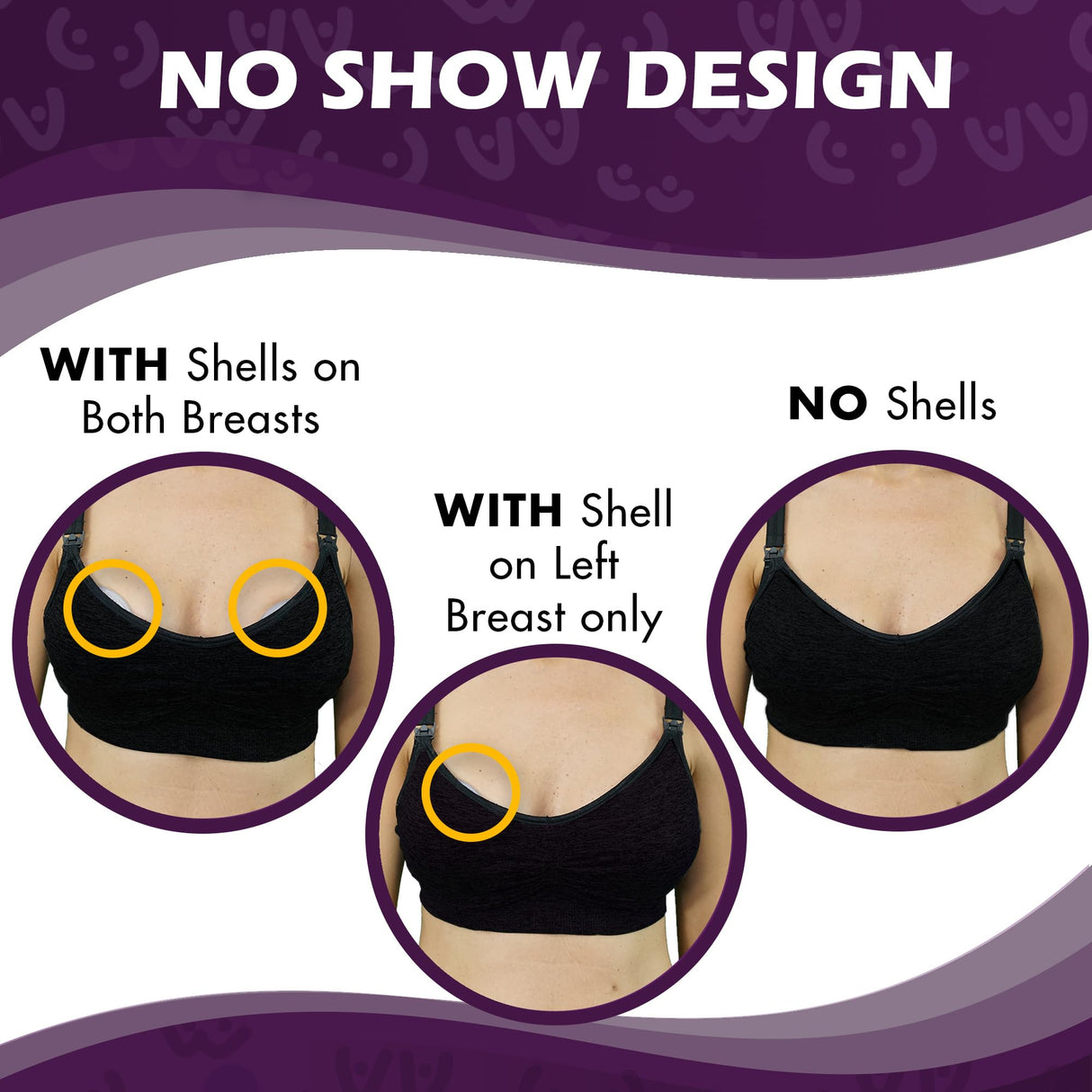Mommyz Love Breast Shells & Milk Catcher for Breastfeeding No Plugs - Breast Milk Catcher to Relieve & Protect Cracked Sore & Engorged Nipples - Breast Shells Milk Collector for Leaking Milk (2 Pack)