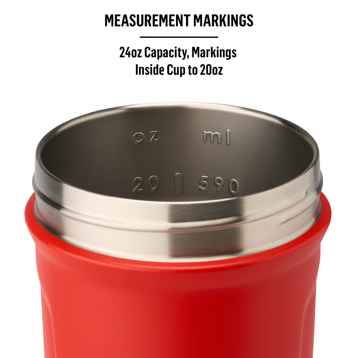BlenderBottle Sport Twist Insulated Stainless Steel Shaker Bottle with Wire Whisk, 24-Ounce, Red – Protein Shakes & Hydration for Athletes & Fitness Enthusiasts, Easy Mixing, Keeps Drinks Cold, Twist Cap