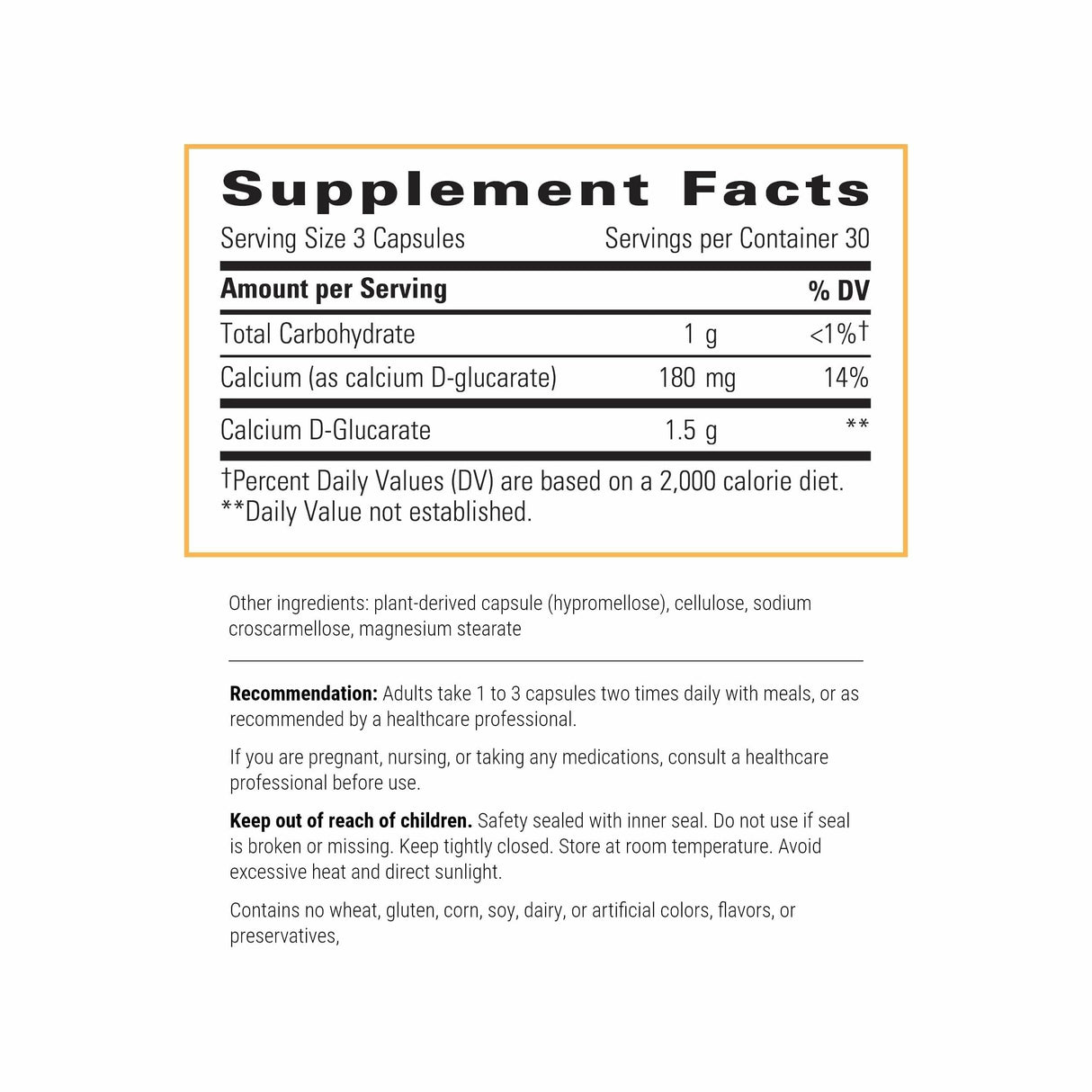Integrative Therapeutics Calcium D-Glucarate - Daily Support for Detoxification Systems*- Supports Healthy Immune Function & Estrogen Metabolism* - Gluten & Dairy-Free - 90 Capsules (30 Servings)