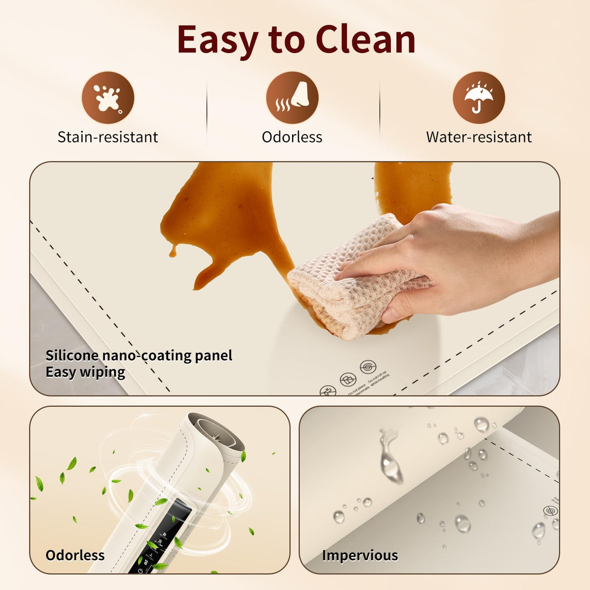Warming Mat for Food - Electric Silicone Food Warming Tray for Buffet, Rollable Food Warmer Mat for Countertop, Fast Heating Mat with Timer and 4 Heat Levels, Portable Heating Pad for Parties Family