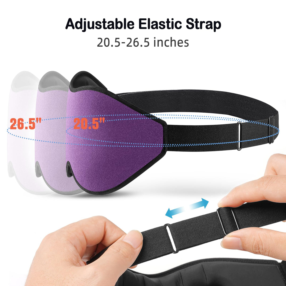 LitBear Sleep Mask for Side Sleeper Women Men, Eye Mask for Sleeping Light Blocking, 3D Contoured Cup Sleeping Mask, Soft Breathable Sleep Eye Mask with Adjustable Elastic Strap for Flight Nap