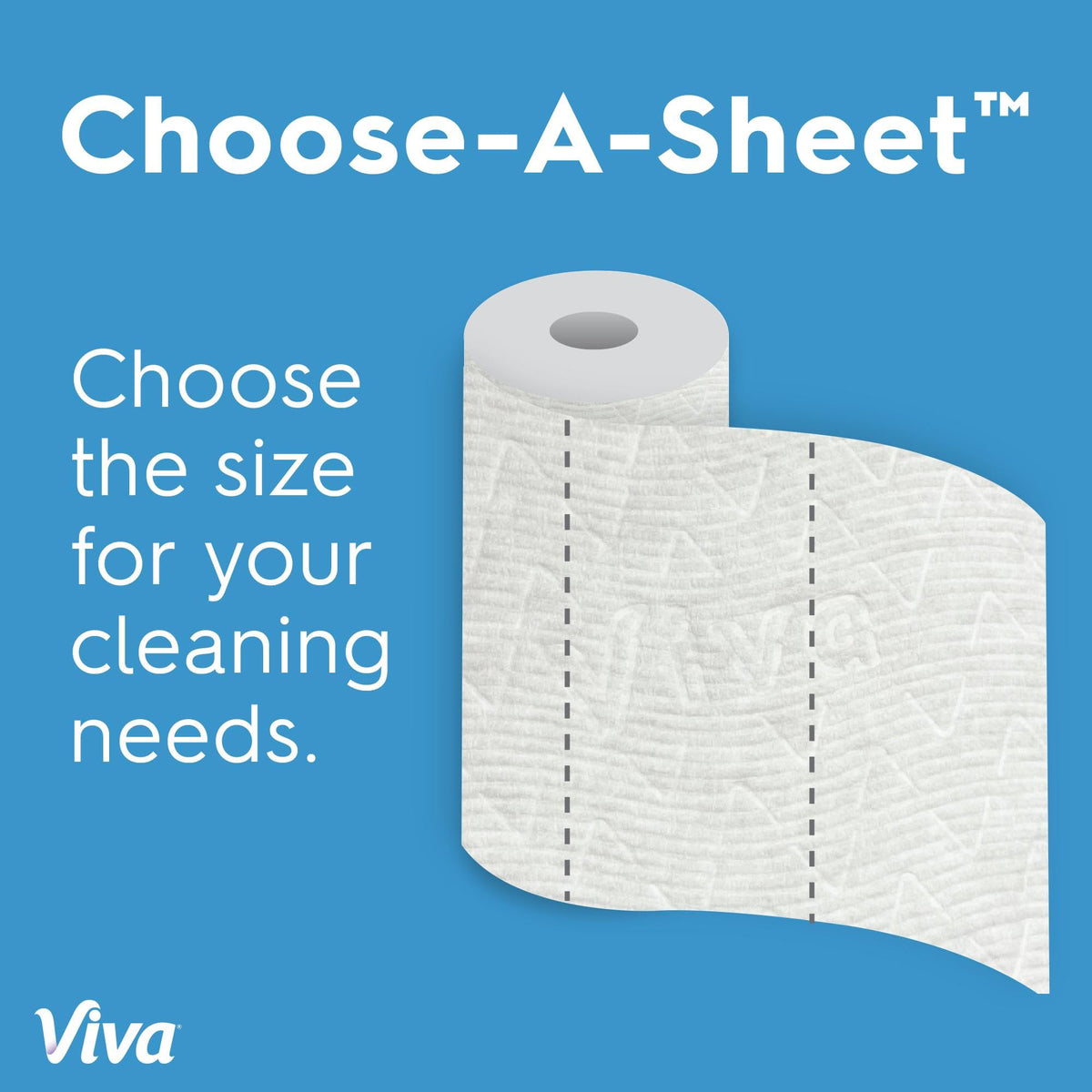 Viva Multi-Surface Cloth Paper Towels, 12 Triple Rolls, 165 Sheets per Roll