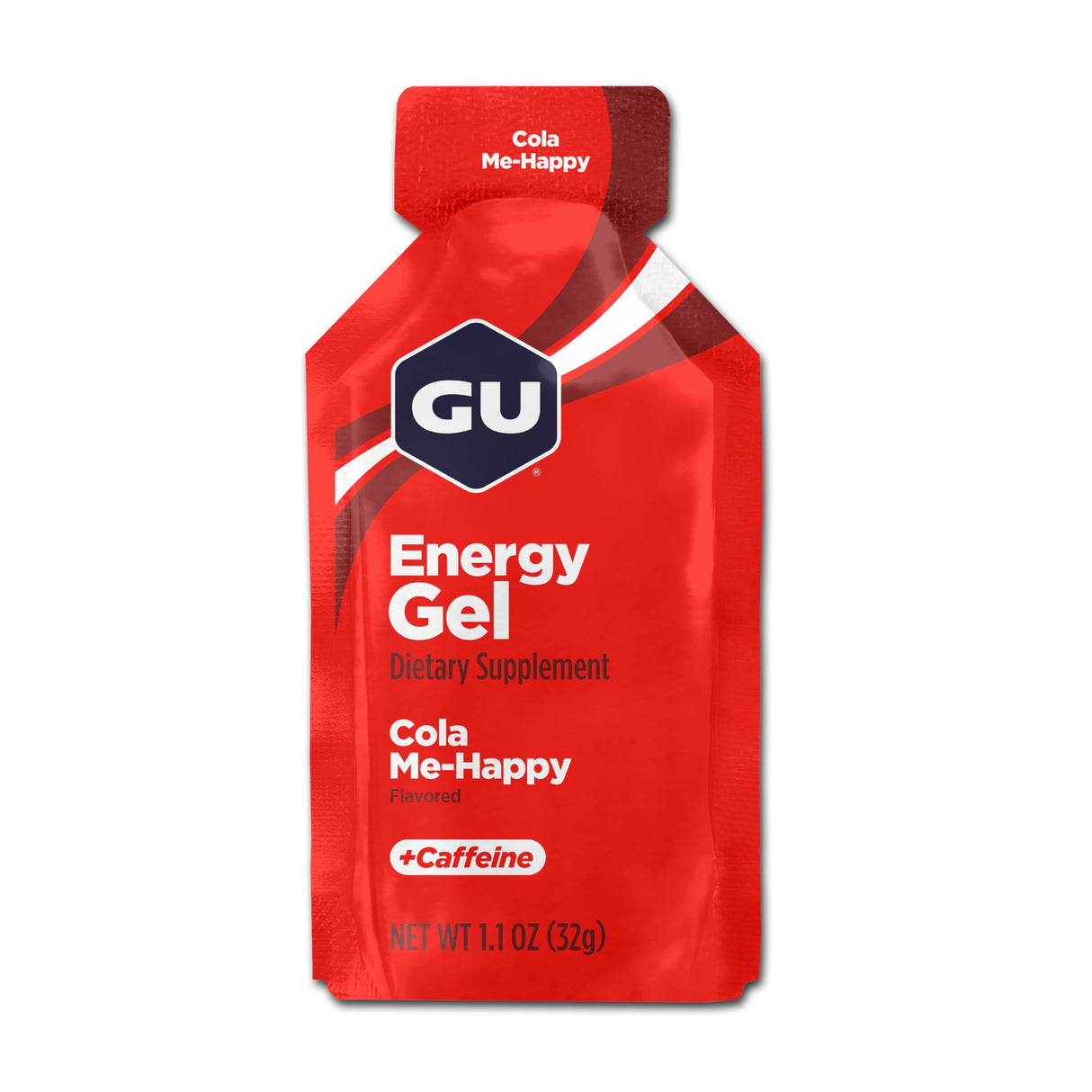 GU Energy Original Sports Nutrition Energy Gel, Vegan, Gluten-Free, Kosher, and Dairy-Free On-the-Go Energy for Any Workout, 24-Count, Cola Me-Happy
