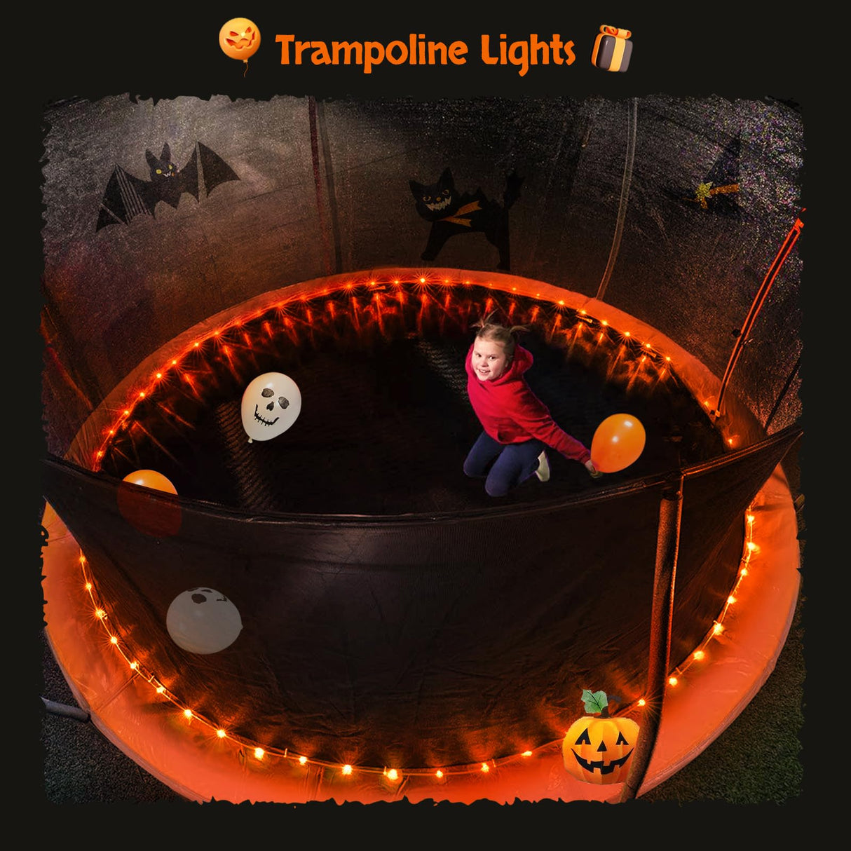 JMEXSUSS Orange Halloween Solar Lights, 66 ft 200 LED Rope Lights Outdoor Waterproof, PVC Tube Orange Christmas String Lights for Halloween Thanksgiving Fall Party Tree Fence Christmas