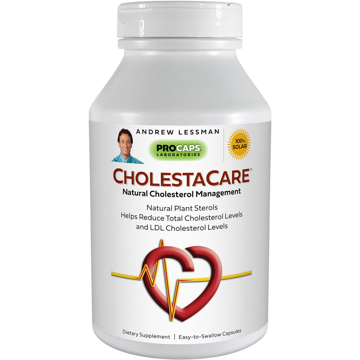 ANDREW LESSMAN CholestaCare Capsules - Unique Natural Phytosterol Blend. No Additives. Easy to Swallow Capsules