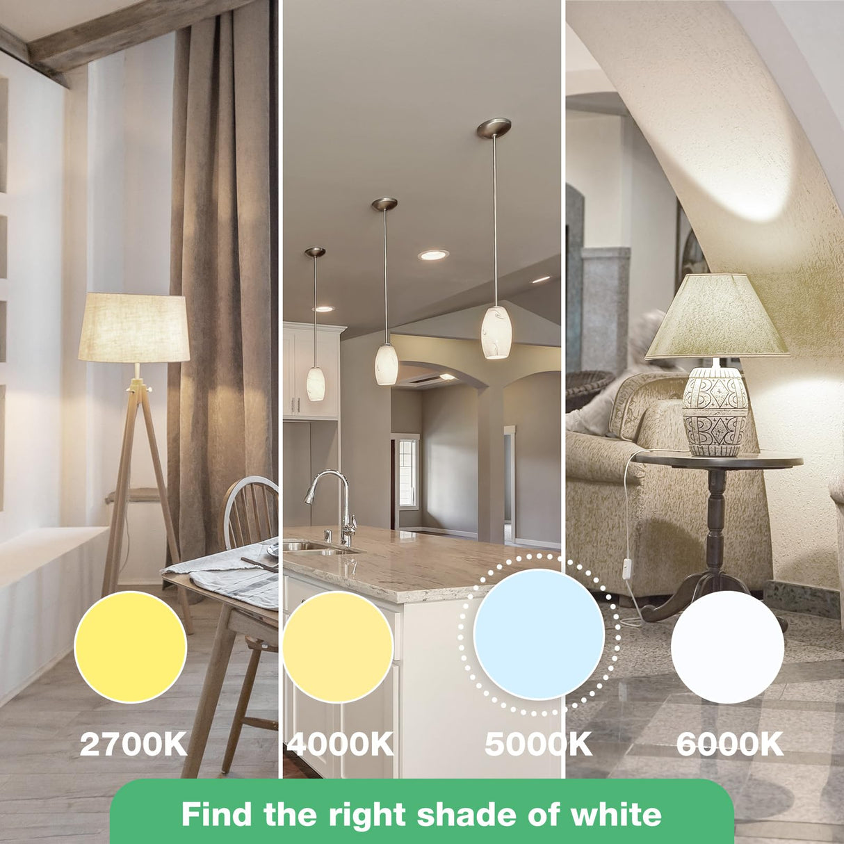DEGNJU LED Light Bulbs Daylight 5000K, 60 Watt Equivalent LED Bulbs, A19 Standard Bulbs, 800 LM, 15000 Hours, E26 Base, Non-Dimmable, 8W LED Bulbs for Bedroom Living Room 24 Pack