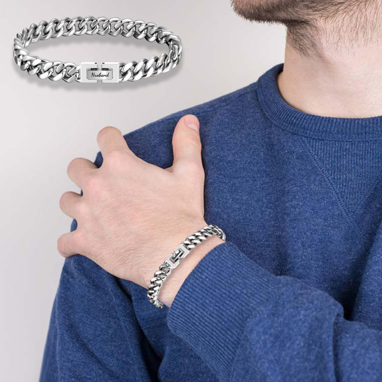 EFVISD Gift for Him Husband Bracelet Gifts Presents from Wife