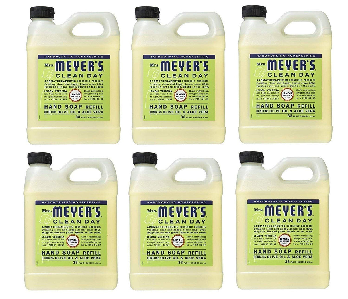Earth Friendly, Mrs. Meyers Liquid Hand Soap Refill 33 Oz Lemon Verbena Scent - Pack of 6