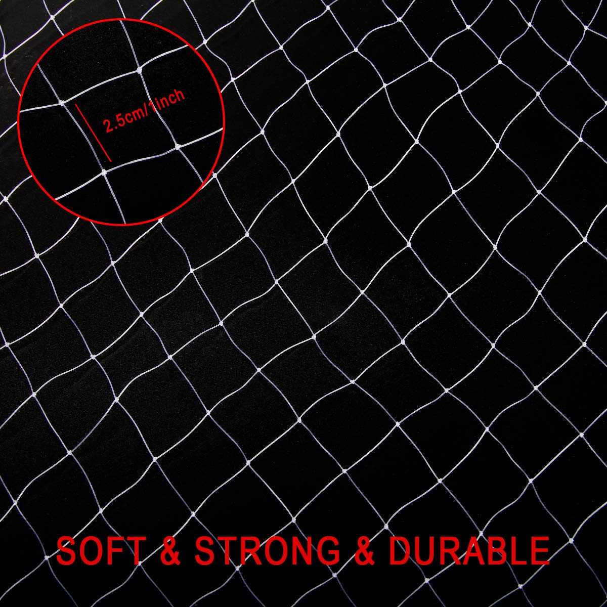 Coolrunner Anti-Bird Netting, 33FT x 16.4FT Bird Net, Nylon Garden Netting