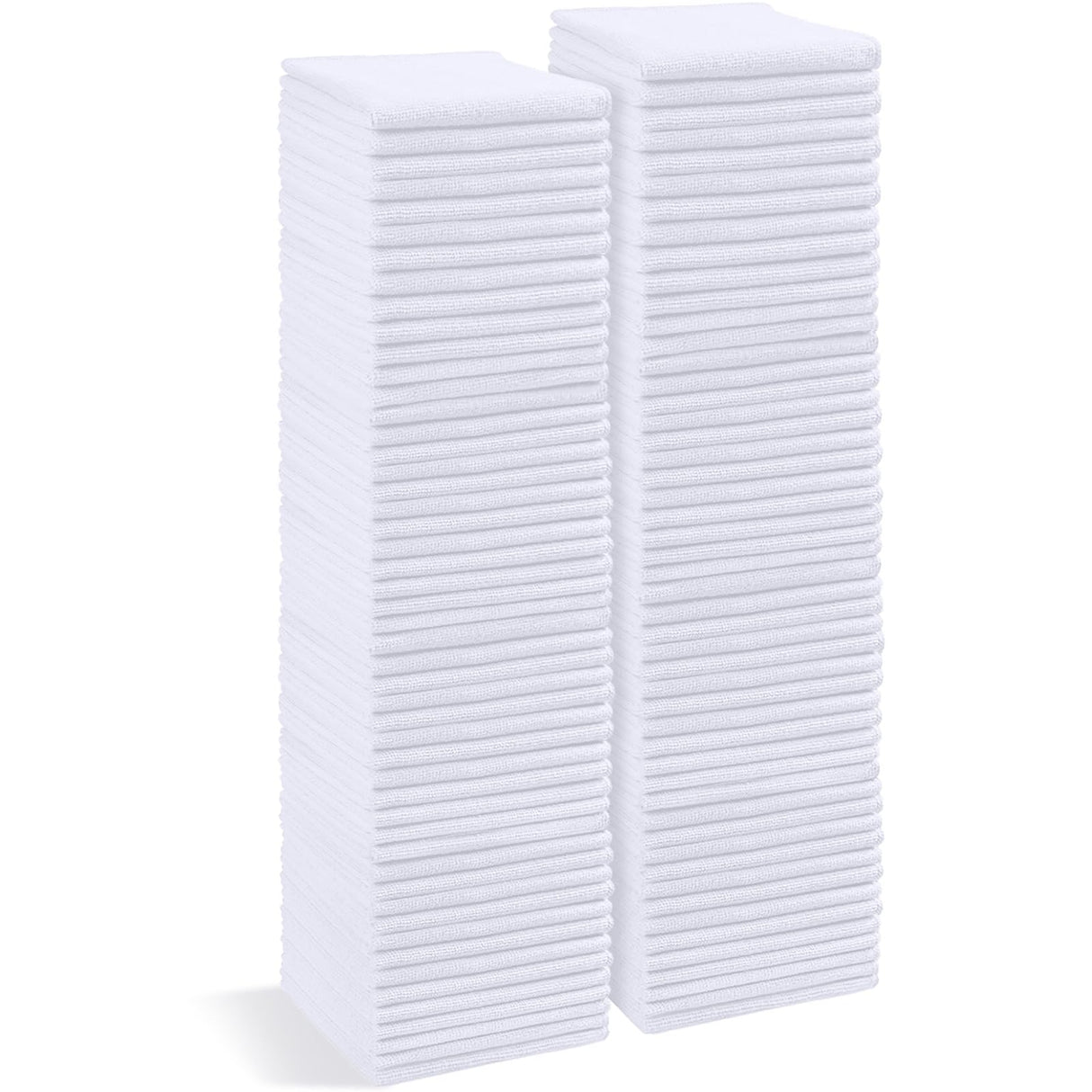 HOMEXCEL White Microfiber Cleaning Cloth, 100 Pack Cleaning Towels for Kitchen, Lint Free, Scratch-Free, Highly Absorbent, and Reusable Cleaning Rags for House, Window and Glass, Cars, 11.5 X11.5 inch